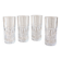 Set of four long drink glasses – 1970s