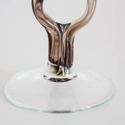 Vintage brown mid-century artistic vase, Murano glass, Europe, 1970s.