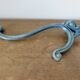 Old blue enamelled cast iron coat hook