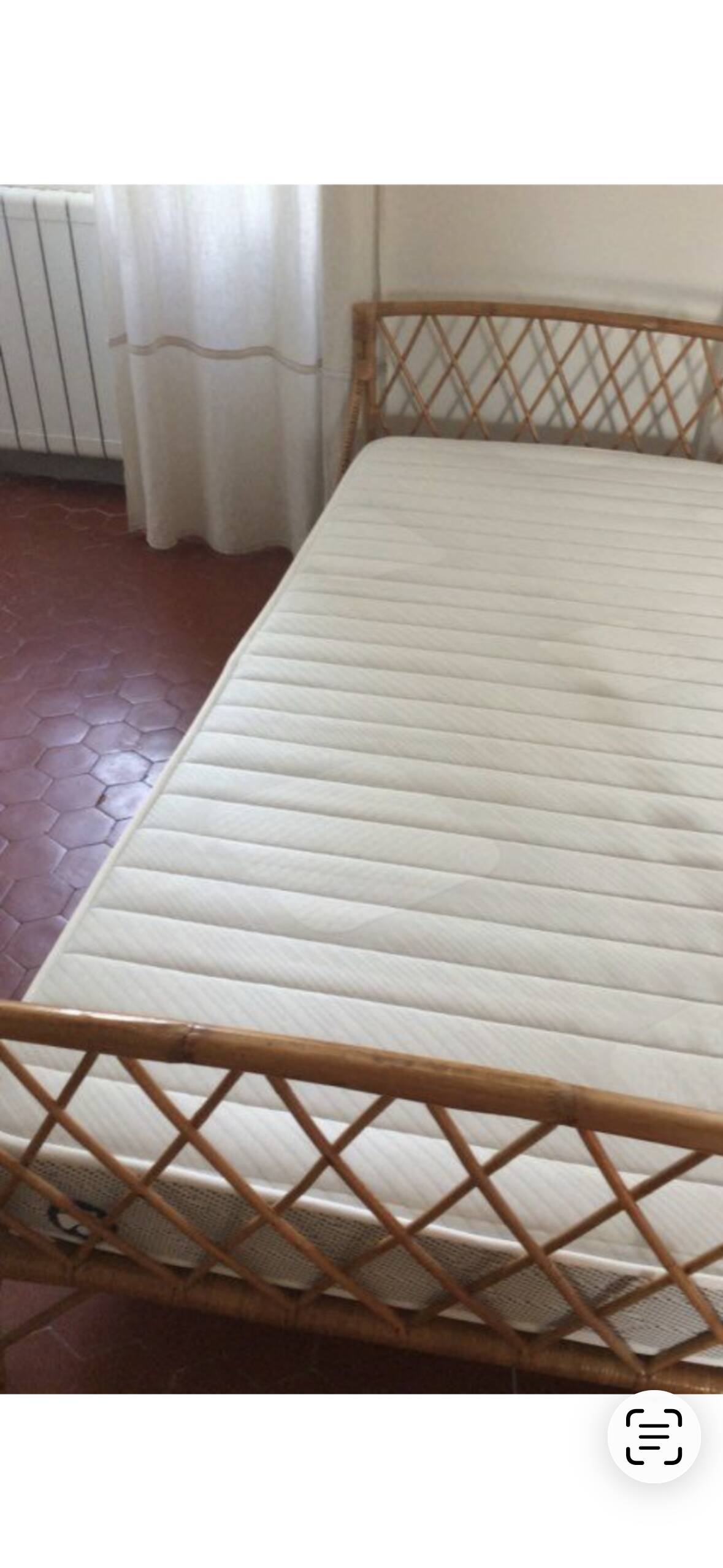 Lit rotin enfant une place