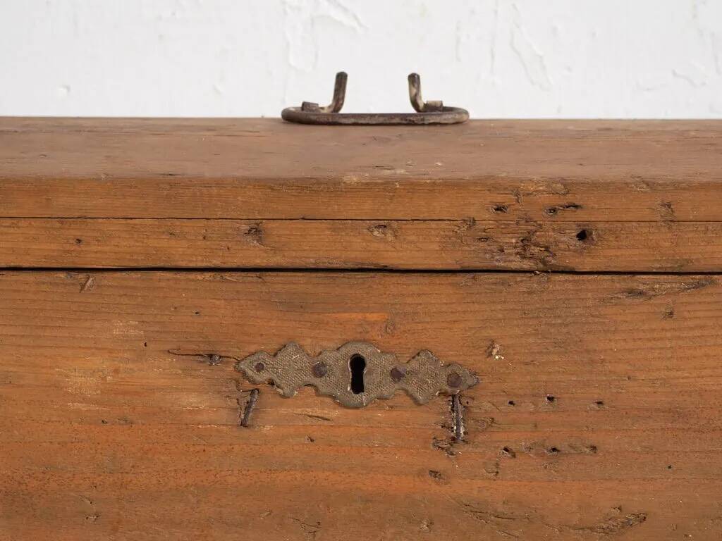 Antique solid wood chest (circa 1900) #81