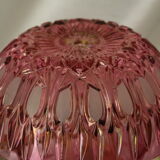 Glass and crystal pink boudoir grapevine lamp