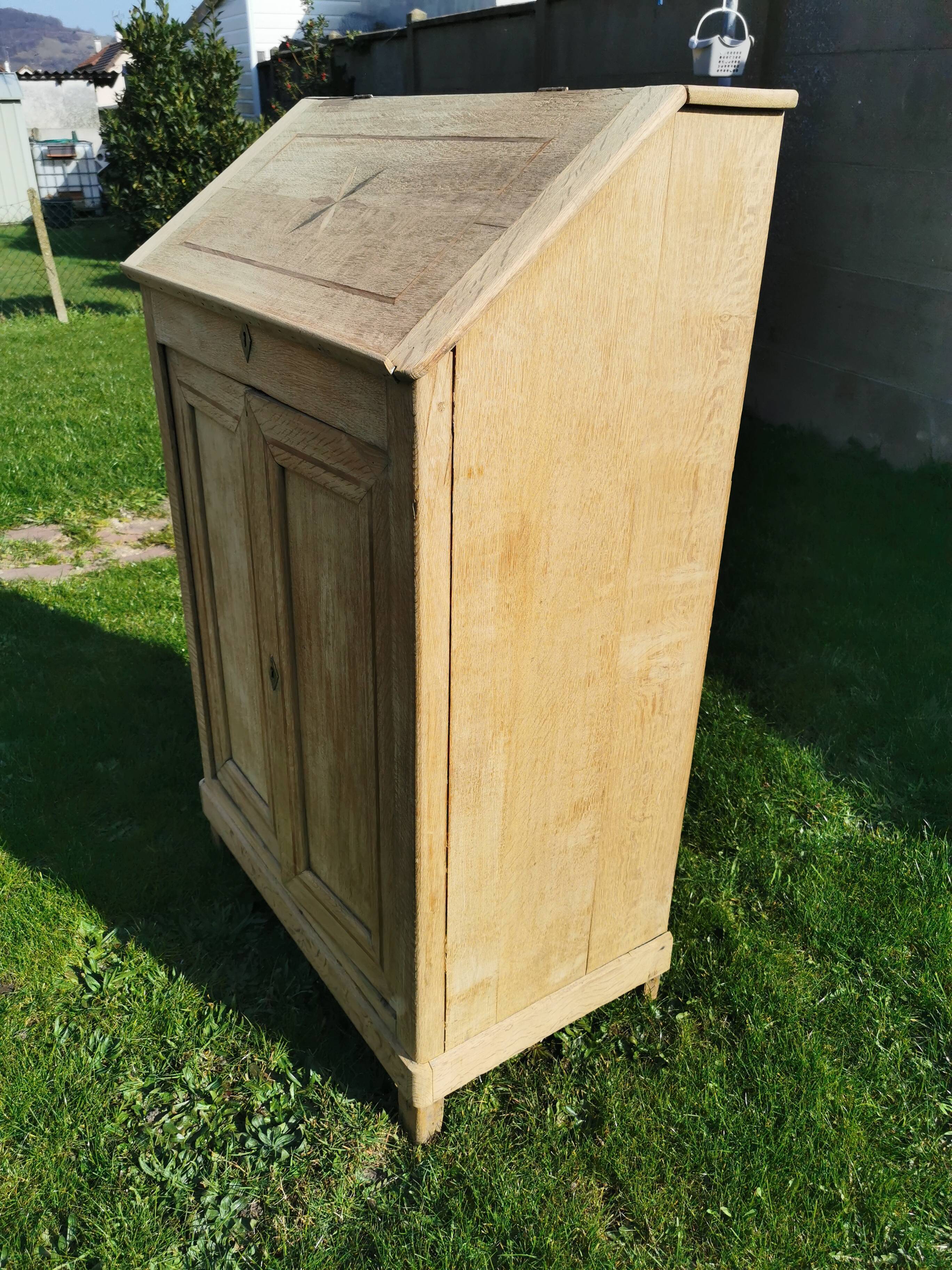 Writing furniture, craft furniture, solid oak, 19th century era