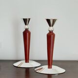 Set of 2 Memphis candle holders