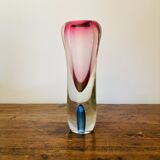 Vase en verre sommerso de Murano, années 1960, dans le style de Flavio Poli