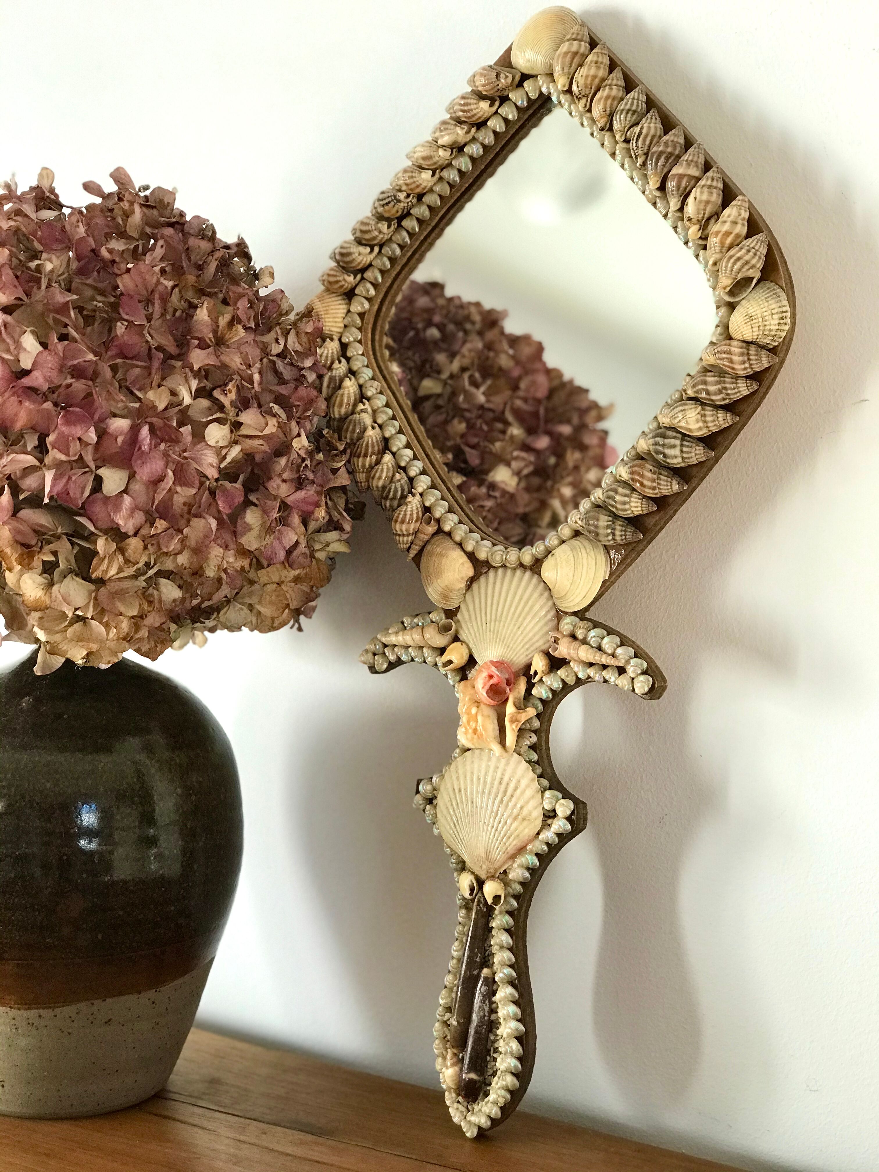 Miroir coquillages vintage