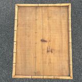 Table ancienne pliable en bois effet bambou desserte vintage