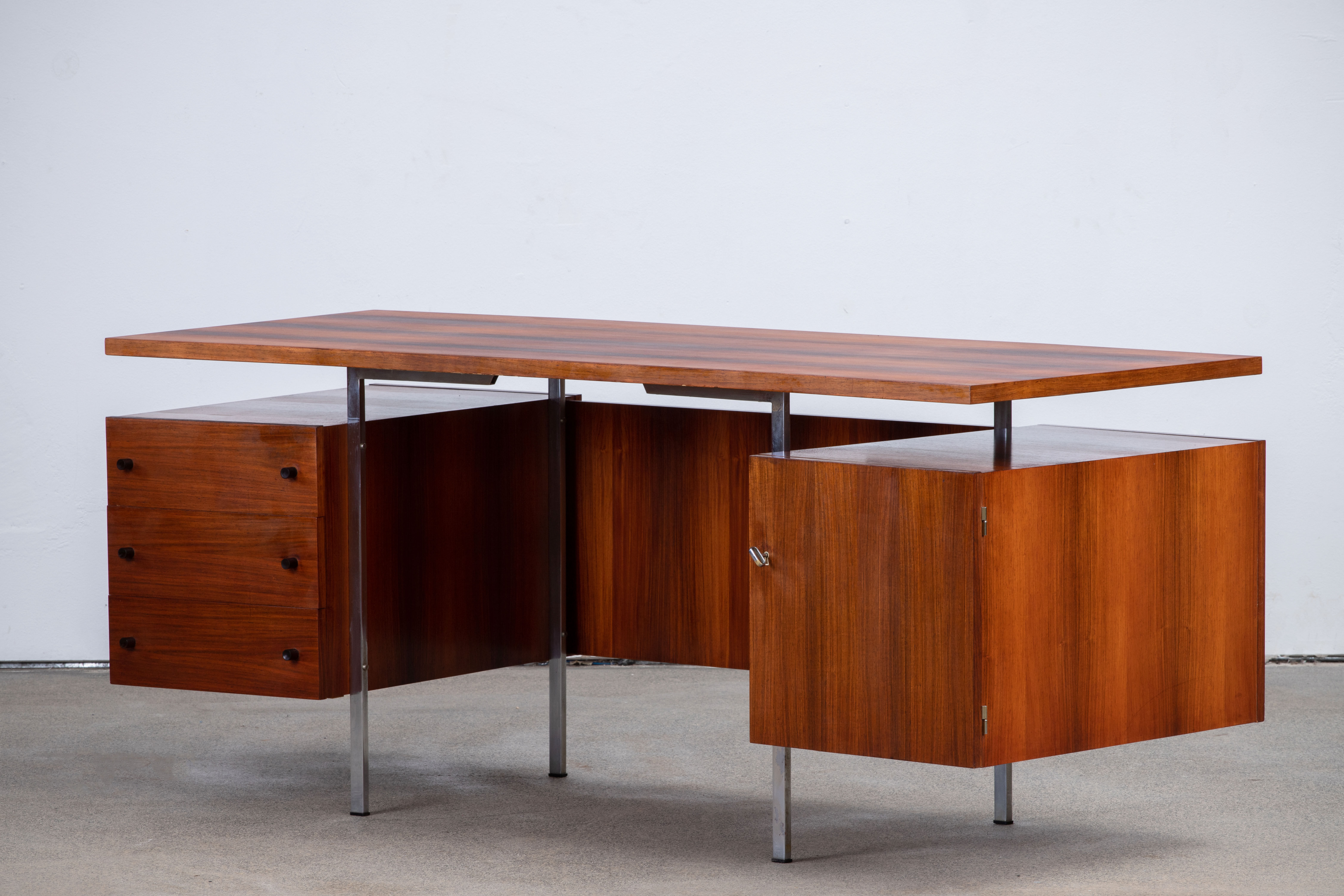 Scandinavian design desk rosewood 176 cm