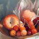 Table Oil Still Life Fruits Cherries Apples and Jug signed***framed***