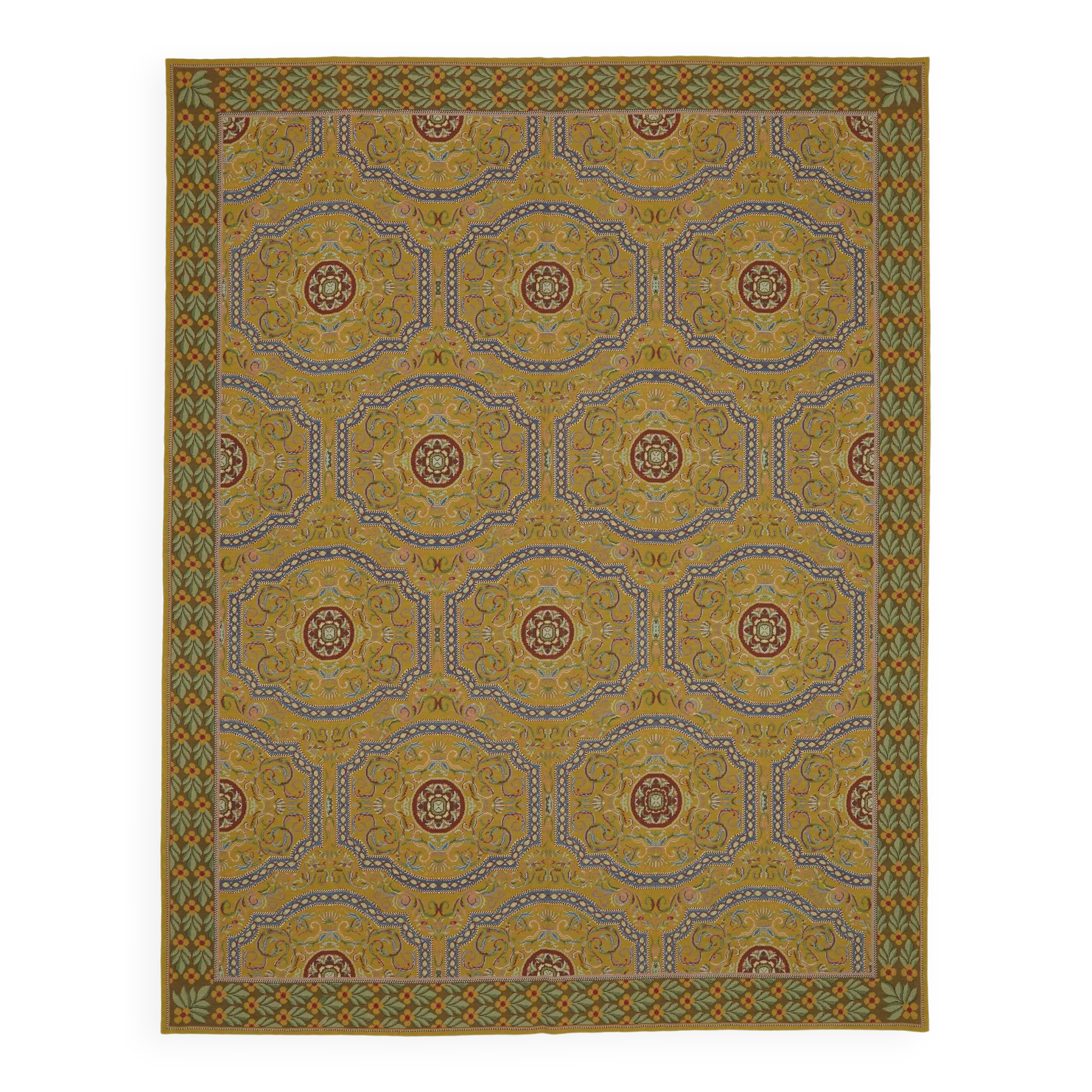 Handmade Vintage Flatweave Needlepoint Kilim 261 cm x 331 cm