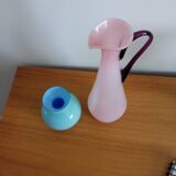 Duo of opaline vases