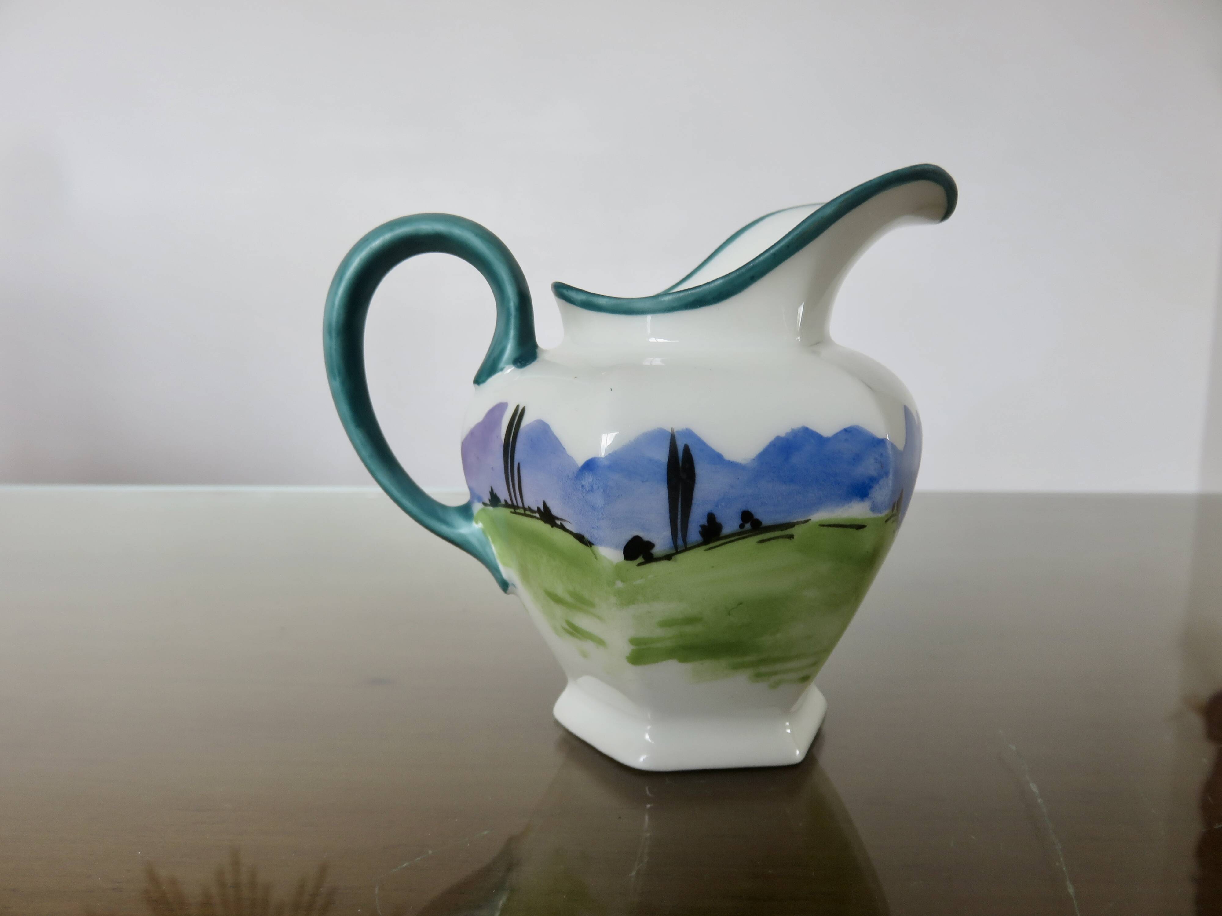 Basque ceramic René Gaïtaud, breakfast duo, 1960