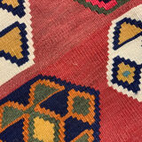 Handwoven persian rug, handwoven wool kilim area rug 123x206cm