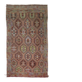 Tapis Kilim Turc Vintage Élégant 166x288 cm Laine Fait Main