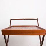 Danish folding teak rolling table, Svend Aage Madsen/Illums Bolhigus.
