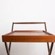 Danish folding teak rolling table, Svend Aage Madsen/Illums Bolhigus.