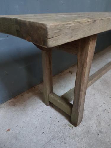Old brocante bench oak