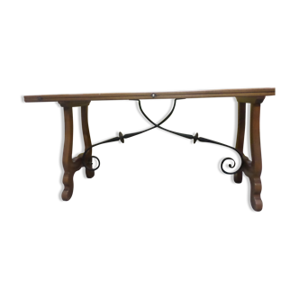 Table wood iron forge art deco
