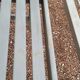 Pair of old wooden park garden benches