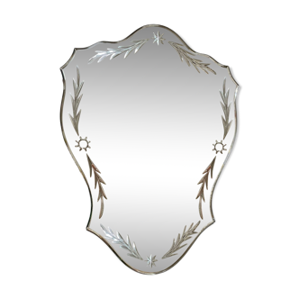 Miroir biseauté années 50