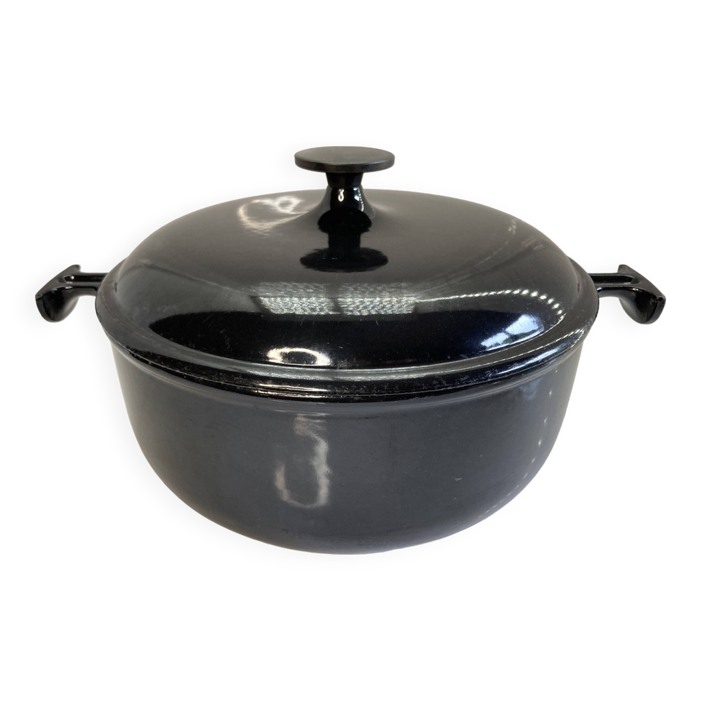 Vintage 1970's Enzo Mari Le Creuset FRANCE 22 La Mama Orange Enamelware