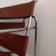Tawny leather armchair model Wassily B3 by Marcel Breuer