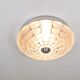 Peill & Putzer Large Round Op Art Glass Sconce, Wall Lamp, Flush Mount, Germany, 1970s