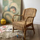 Children's chair in woven wicker