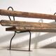 Old bench in iron and pine wood – Central Europe, around 1920