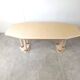 Vintage beige lacquered dining table, 1970s