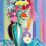 "Flowers in a Vase" by André Duret