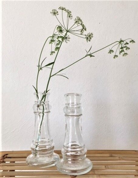 Pair of glass soliflores