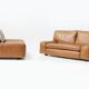 Bengodi vintage cognac leather sofas design Cini Boeri for arflex italy