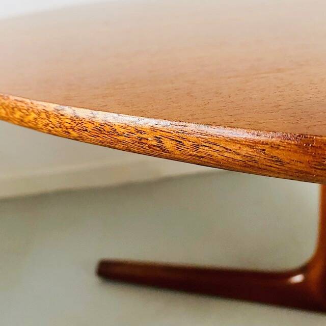 Danish Design Coffee Table Round Teak Bernhard Perdersen 1950s 60s Midcentury