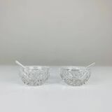 Pair of vintage crystal salt cellars