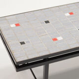 Ceramic tile sidetable, Germany 1960s.