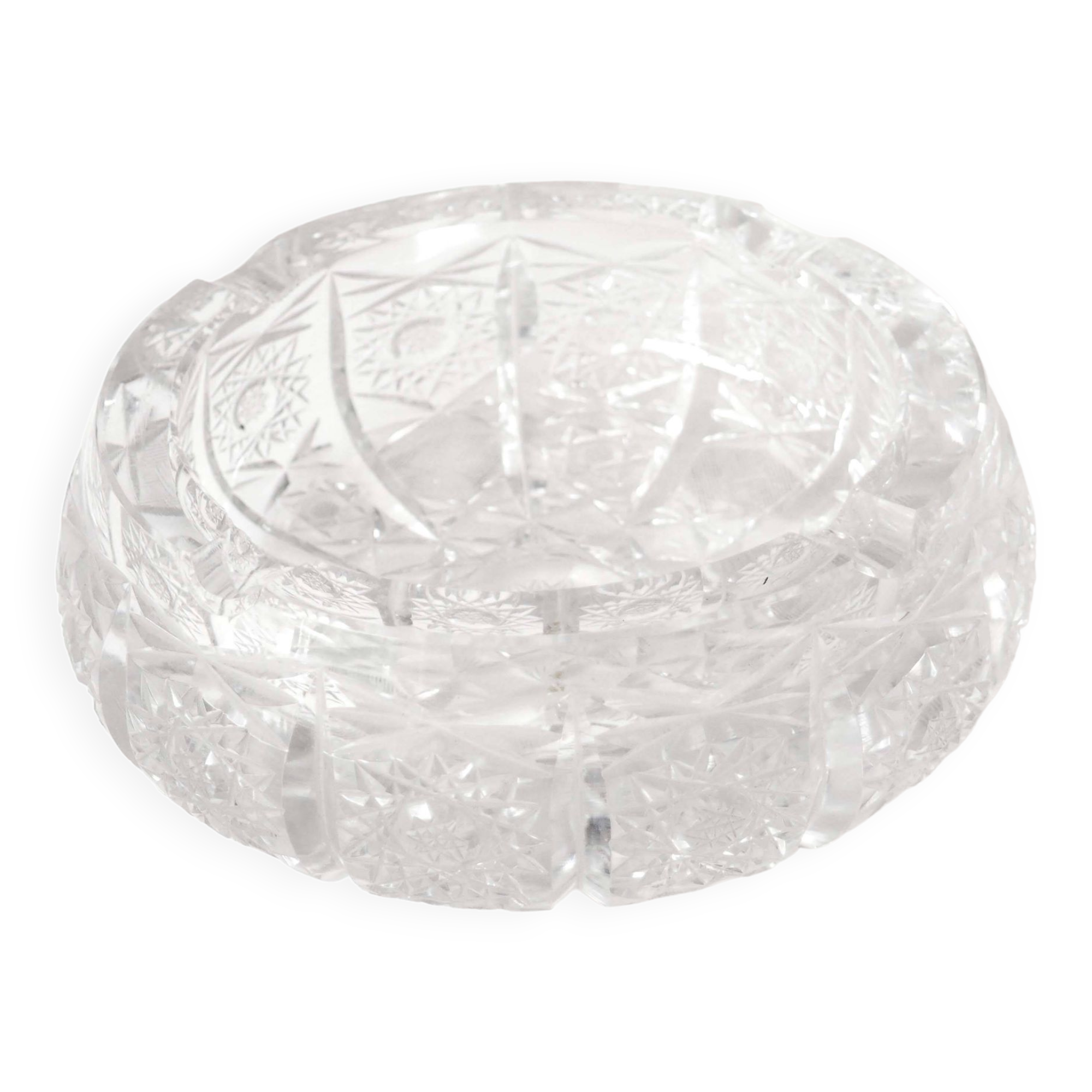 Cut crystal ashtray