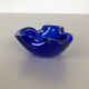 Heavy Murano Glass "Blue" Bowl Element Shell Ashtray Murano, Italy, 1970s