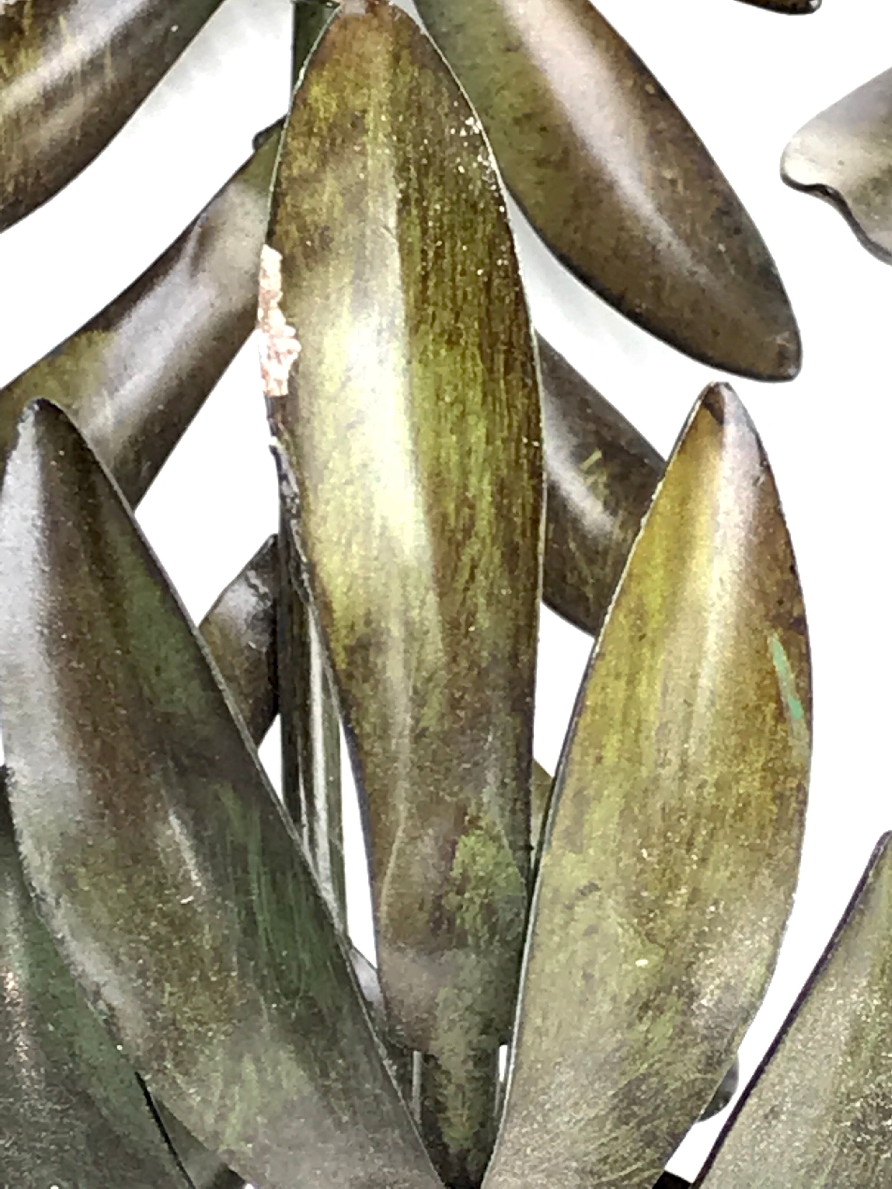 Pair of vintage palm leaf appliques