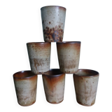 Stoneware cups and glasses from Puisaye by Jean-Pierre Prud'homme