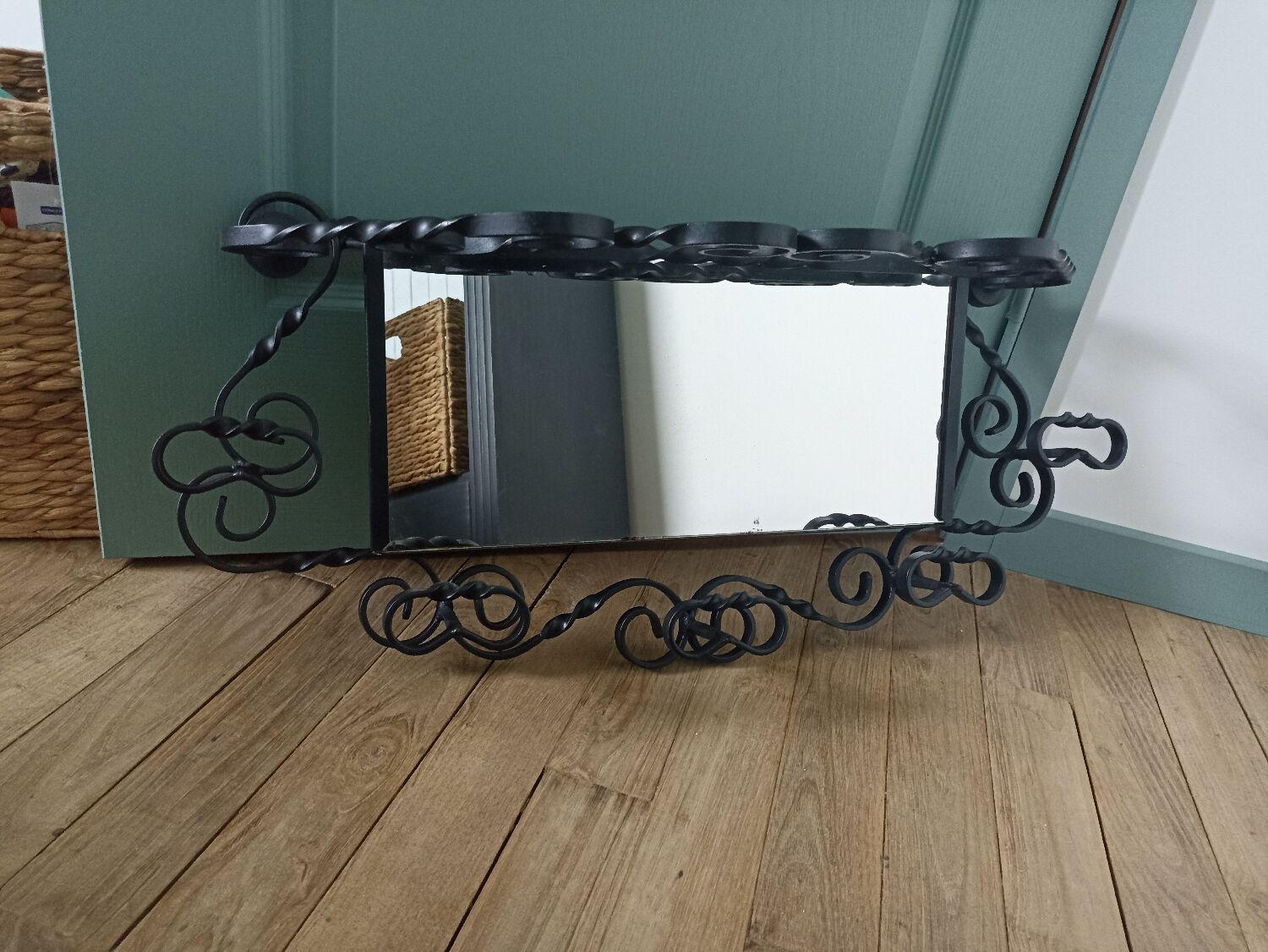 Wrought iron mirror