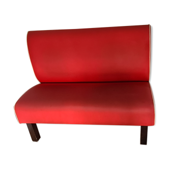 Old red bench dinner style / vintage