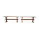 Scandinavian modern pinewood benches, 1960's