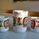 Pitcher and 2 mugs vintage Mobil years 70 Arcopal