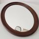 Miroir ovale en bois, années 60
