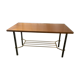 Modernist wood and metal coffee table - 1960s