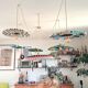 Handcrafted suspension cascade 6 lights "Moroccan Basket"