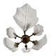 Beautiful chandelier, leaf type, Železny Brod Sklo ZBS, Czechoslovakia, 1970s.
