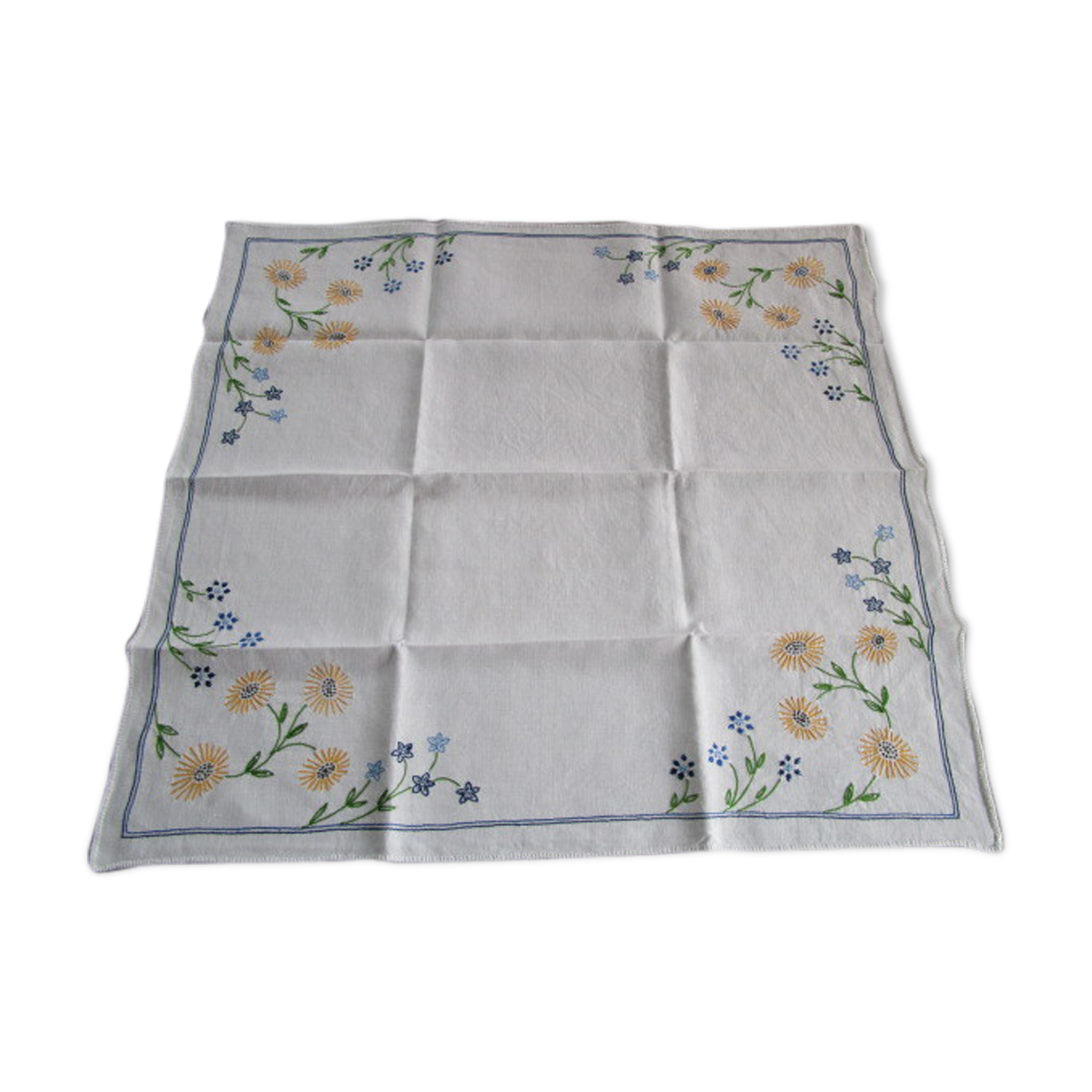Embroidered old tea table