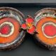Vintage 1970s glazed ceramic trinket tray